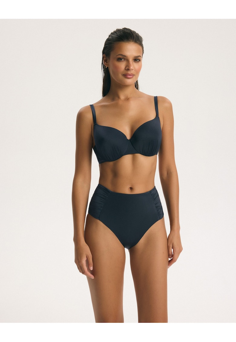 Slip de baie talie inalta dama Antibes - Bleumarin