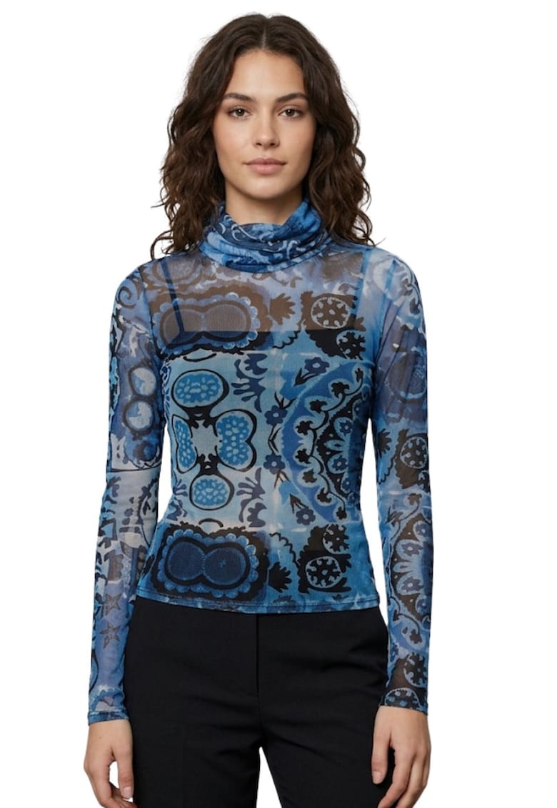 Bluza semitransparenta din plasa Fiona -