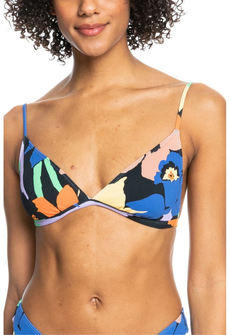 Sutien de baie triunghiular cu imprimeu -