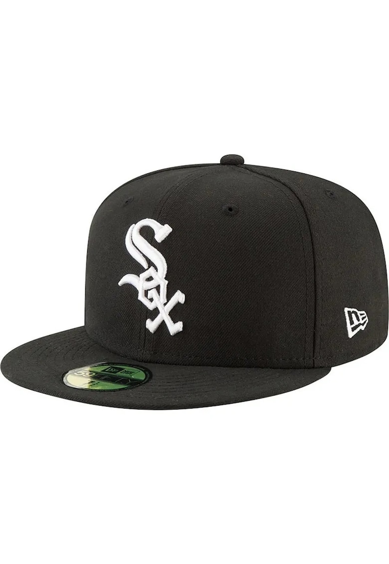 Sapca cu cozoroc plat si broderie in relief MLB AC Perf 59Fifty Chicago White Sox - Negru