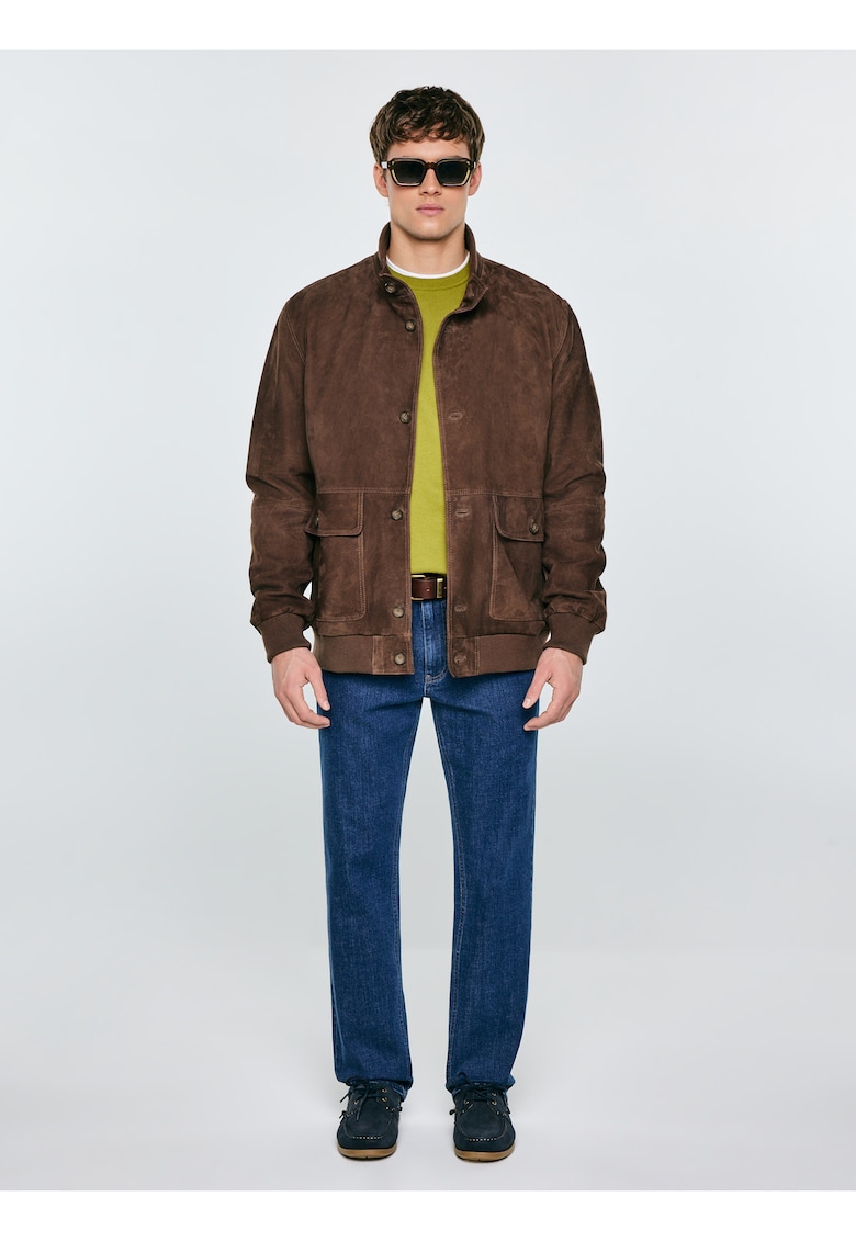 Jacheta din piele intoarsa Finsur 803