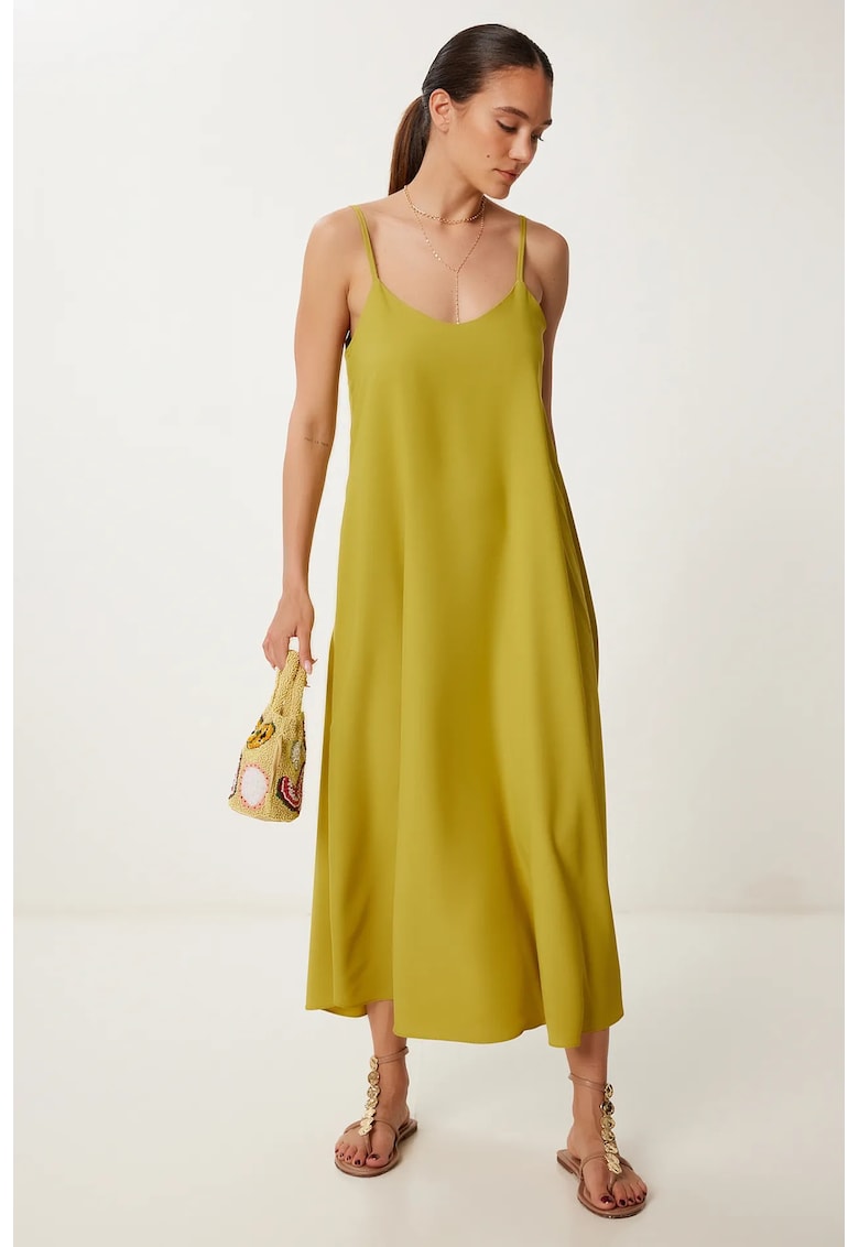 Rochie Maxi Happiness Istanbul - poliester/bumbac - verde