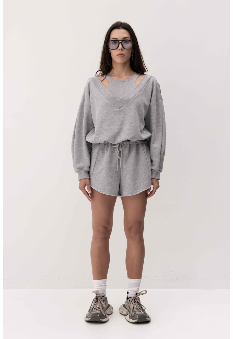 Bluza de trening VALLURE - stil casual - croiala moderna - Gri