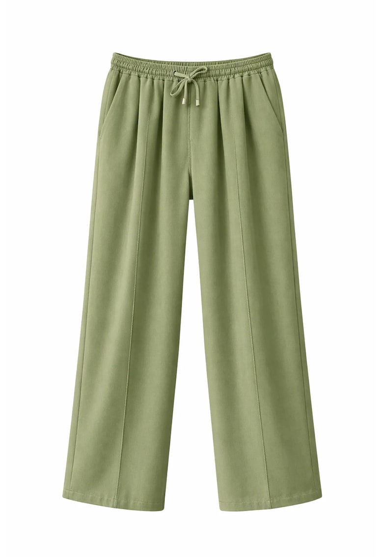 Pantaloni dama - elastic - verde - poliester