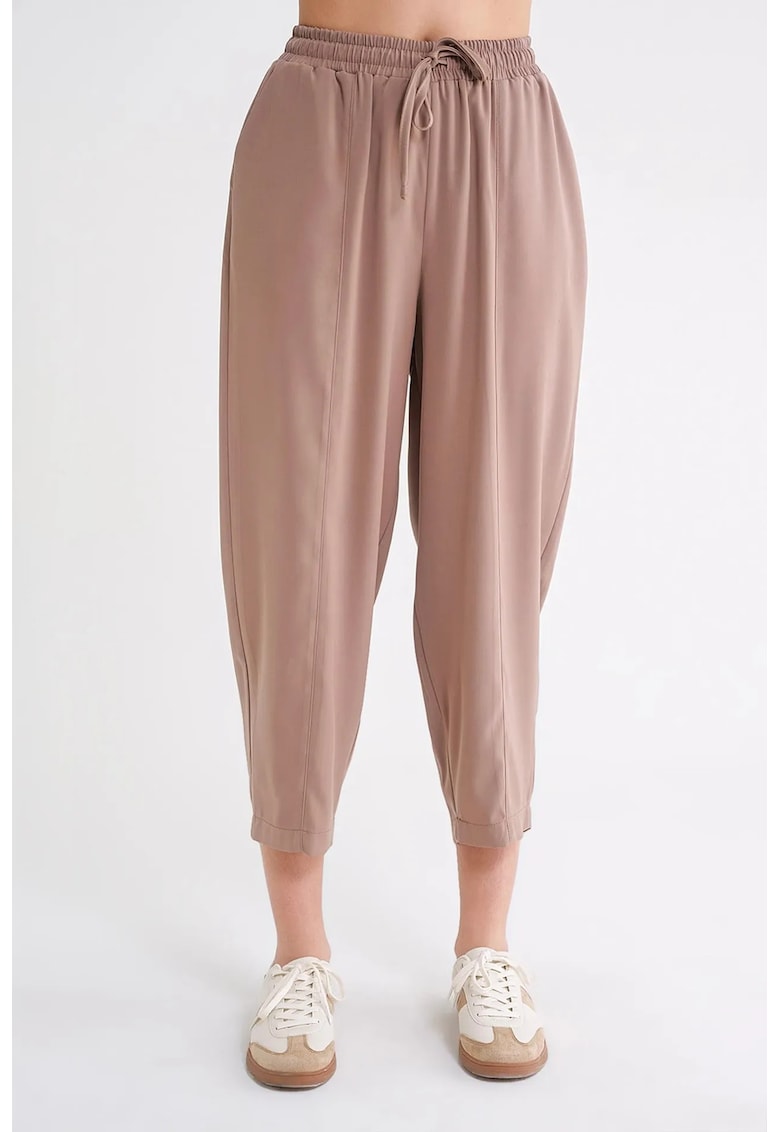 Pantaloni dama - Salwar - elastic - roz - poliester