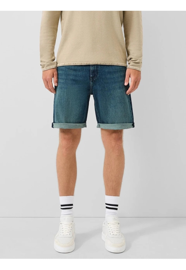 Q/S by s.Oliver Pantaloni scurti de blug barbati - John cu talie medie - Albastru inchis