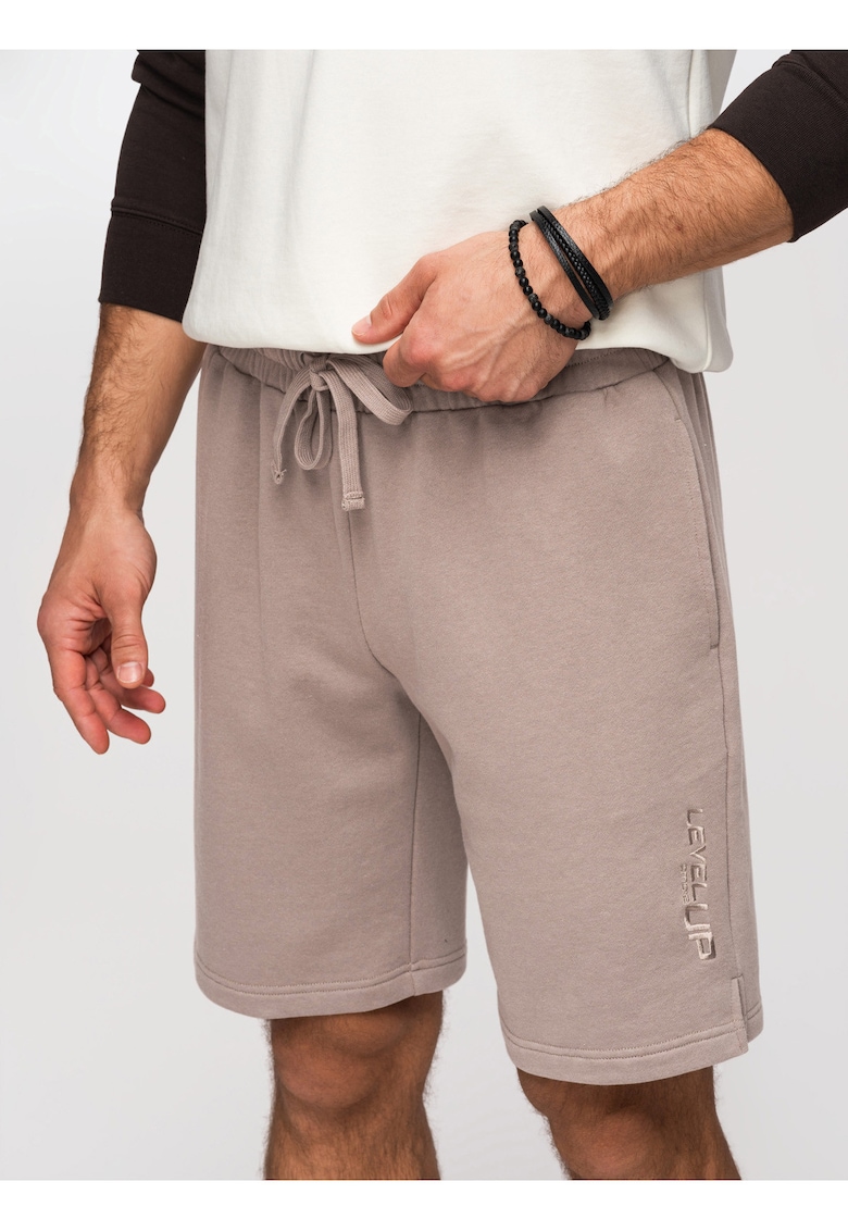 Pantaloni scurti barbati French Terry - croiala regular - ideali pentru vara - Bej inchis