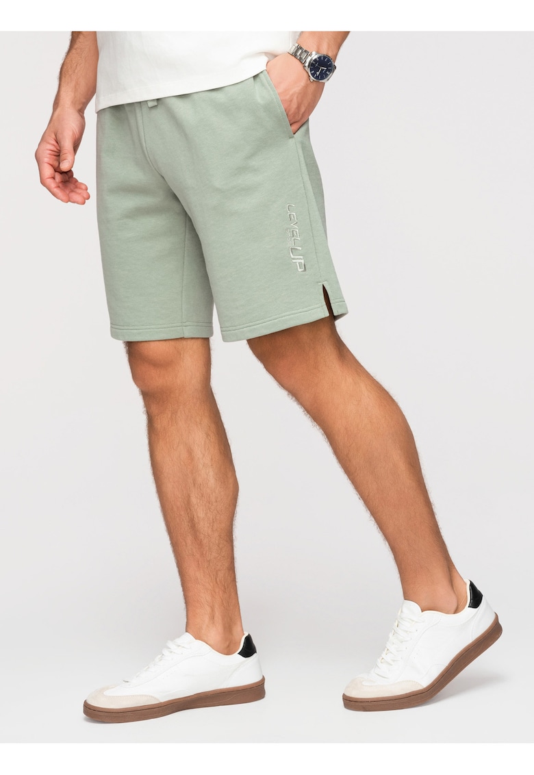 Pantaloni scurti barbati French Terry - croiala regular - ideali pentru vara - Verde deschis