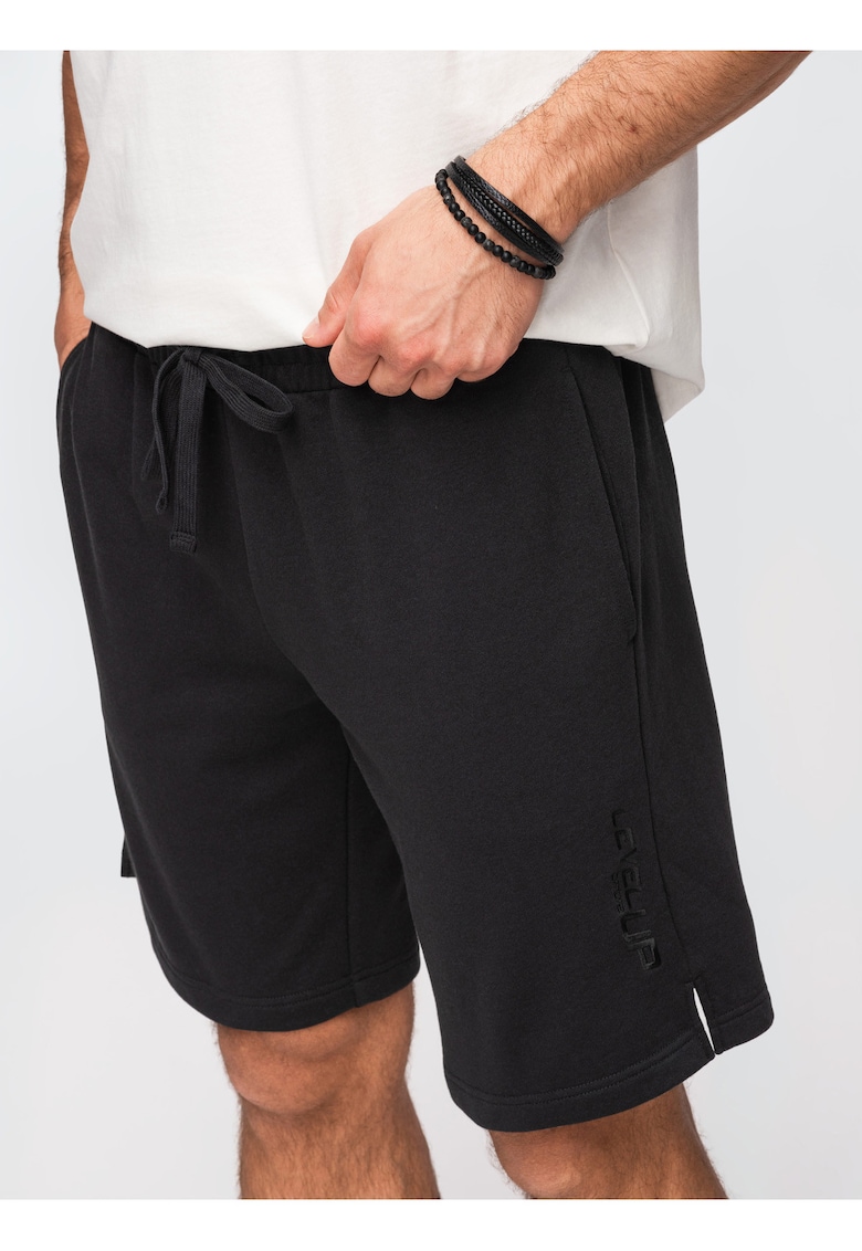 Pantaloni scurti barbati French Terry - croiala regular - ideali pentru vara - Negru