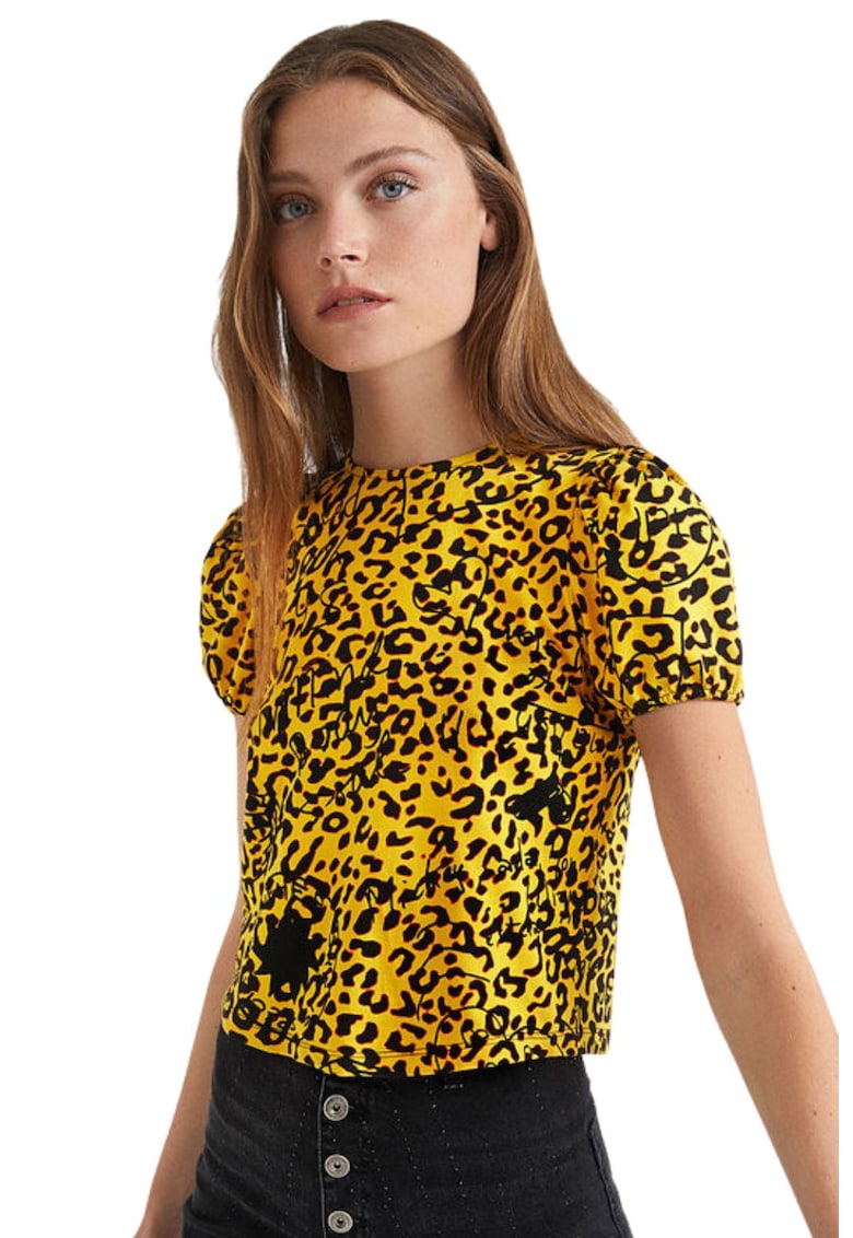 Tricou cu imprimeu leopard -