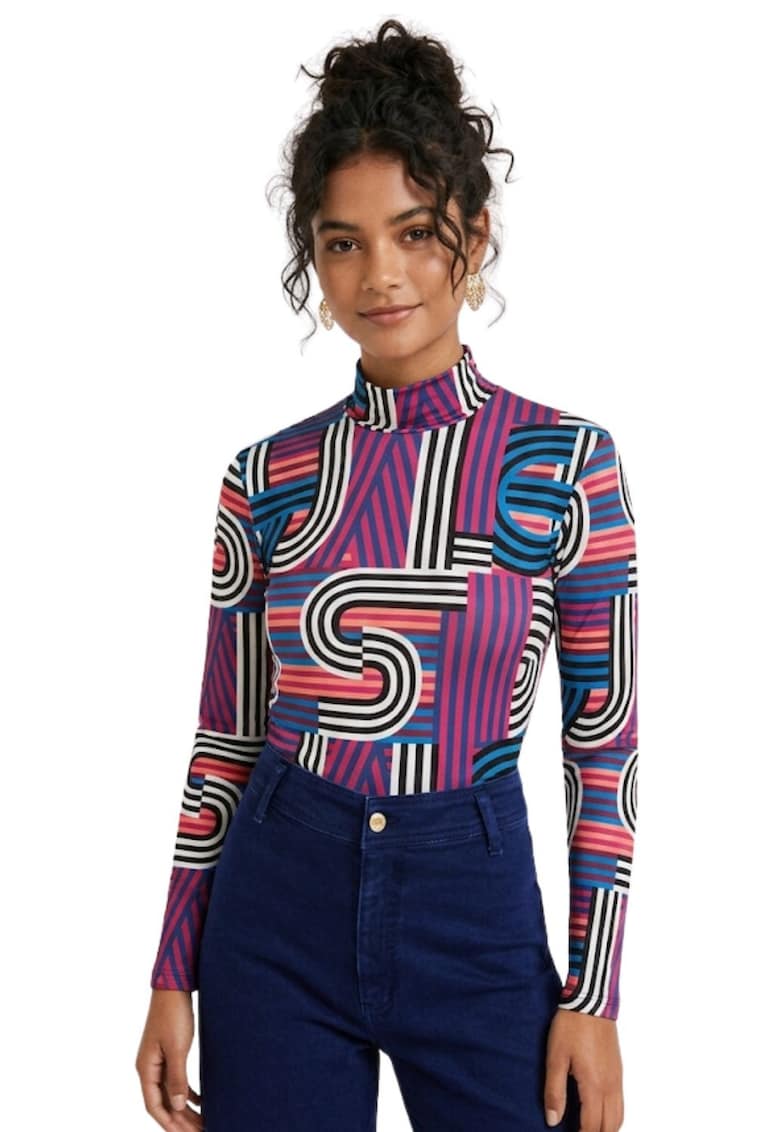 Bluza cu imprimeu geometric -
