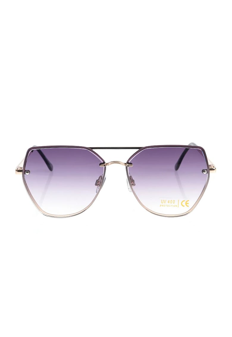 Ochelari de soare eleganti cu rama metalica si accente negre
