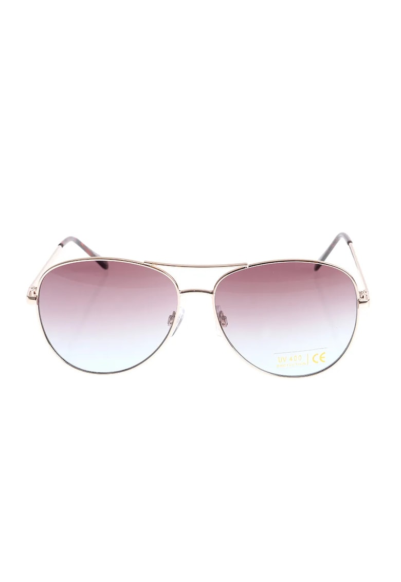 Ochelari de soare eleganti cu lentile degrade si rama aurie