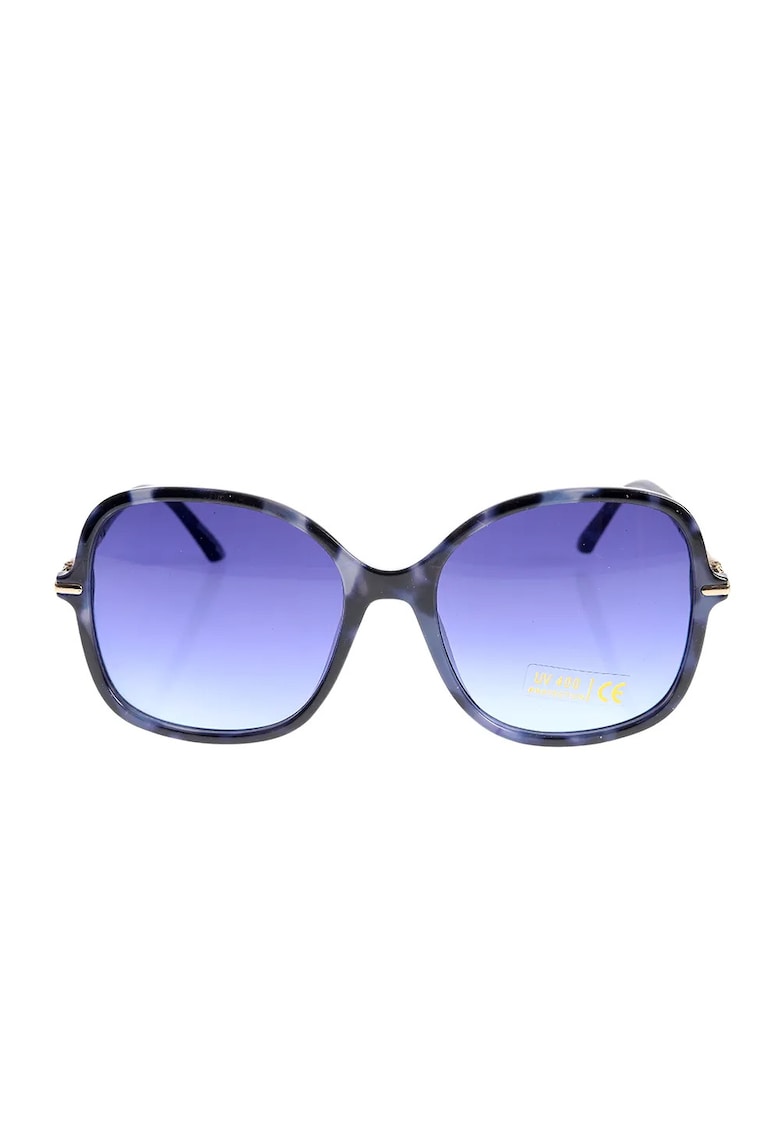 Ochelari de soare eleganti cu rama albastra si lentile degrade