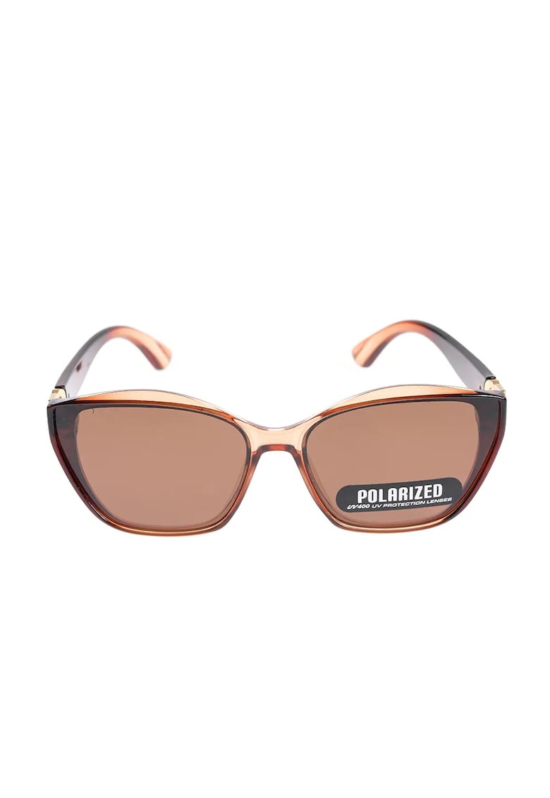 Ochelari de soare eleganti maro cu design cat eye