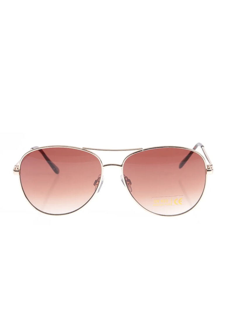 Ochelari de soare aviator cu rama aurie si lentile degrade