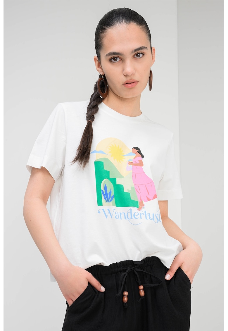 Tricou lejer din bumbac organic - Alb optic