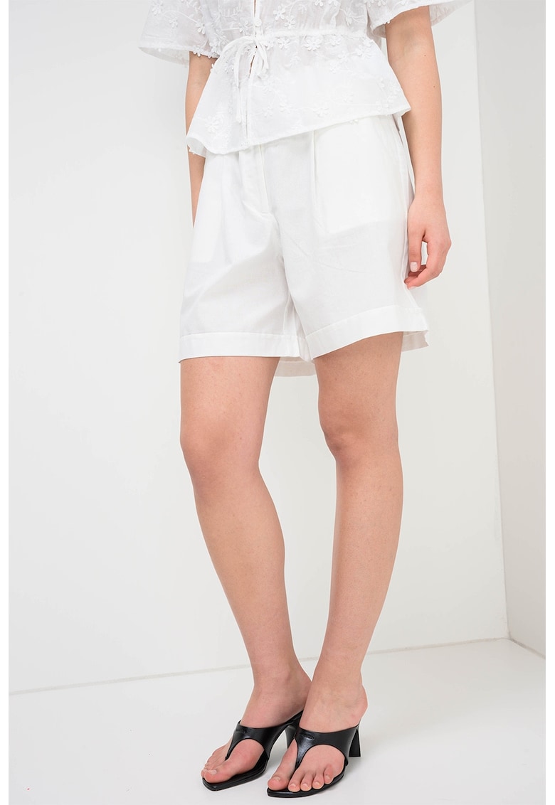 Pantaloni scurti din bumbac organic si in Selma - Alb
