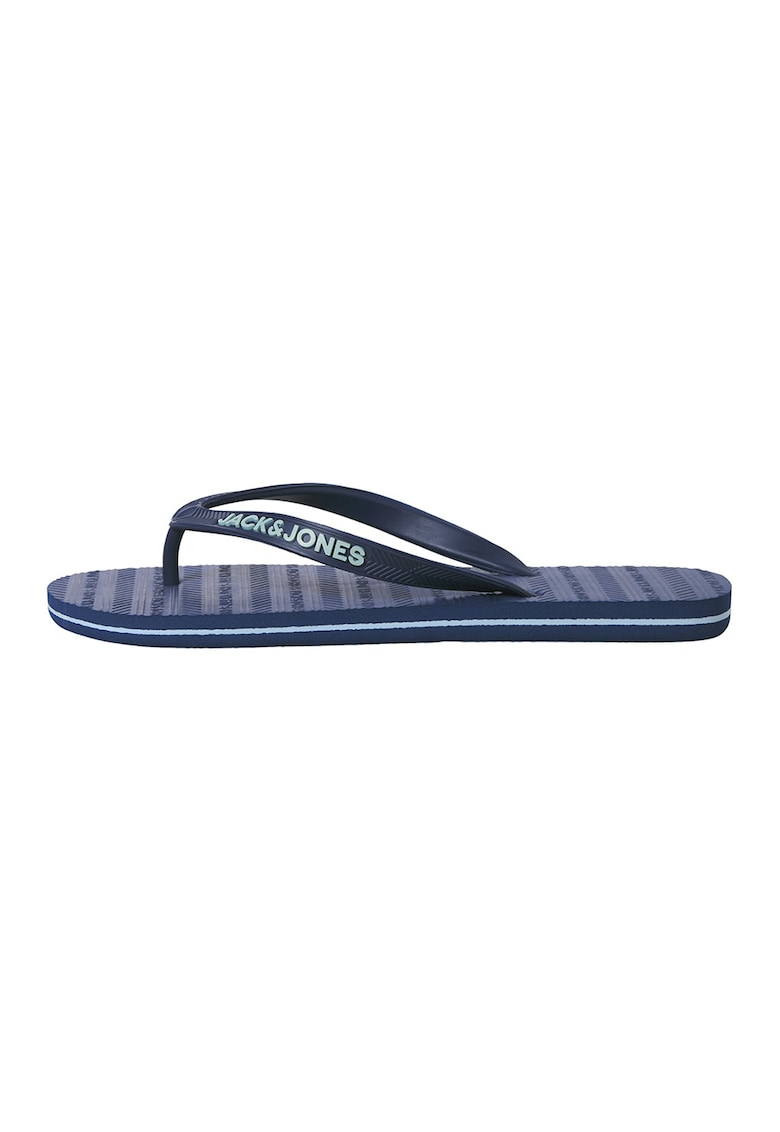 Papuci flip-flop cu logo - Bleumarin
