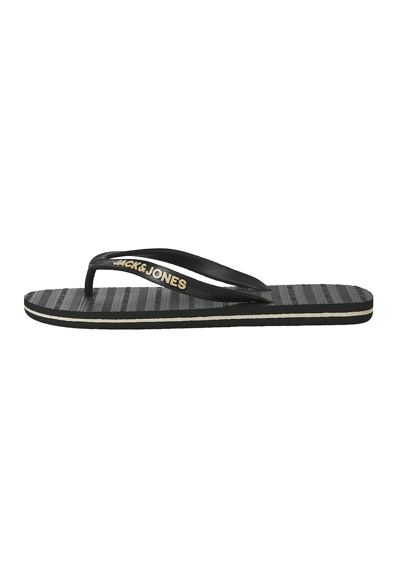 Papuci flip-flop cu logo - Gri antracit