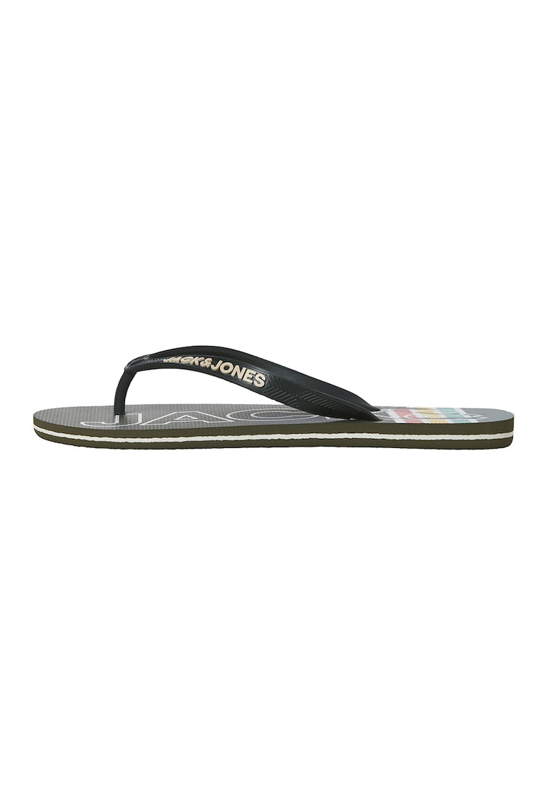 Papuci flip-flop de cauciuc Palm - Verde inchis