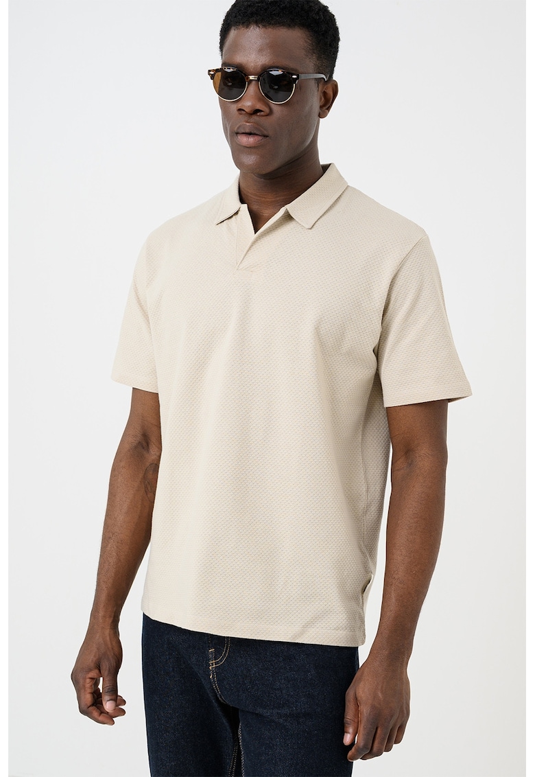 Tricou polo din bumbac Devin - Bej deschis