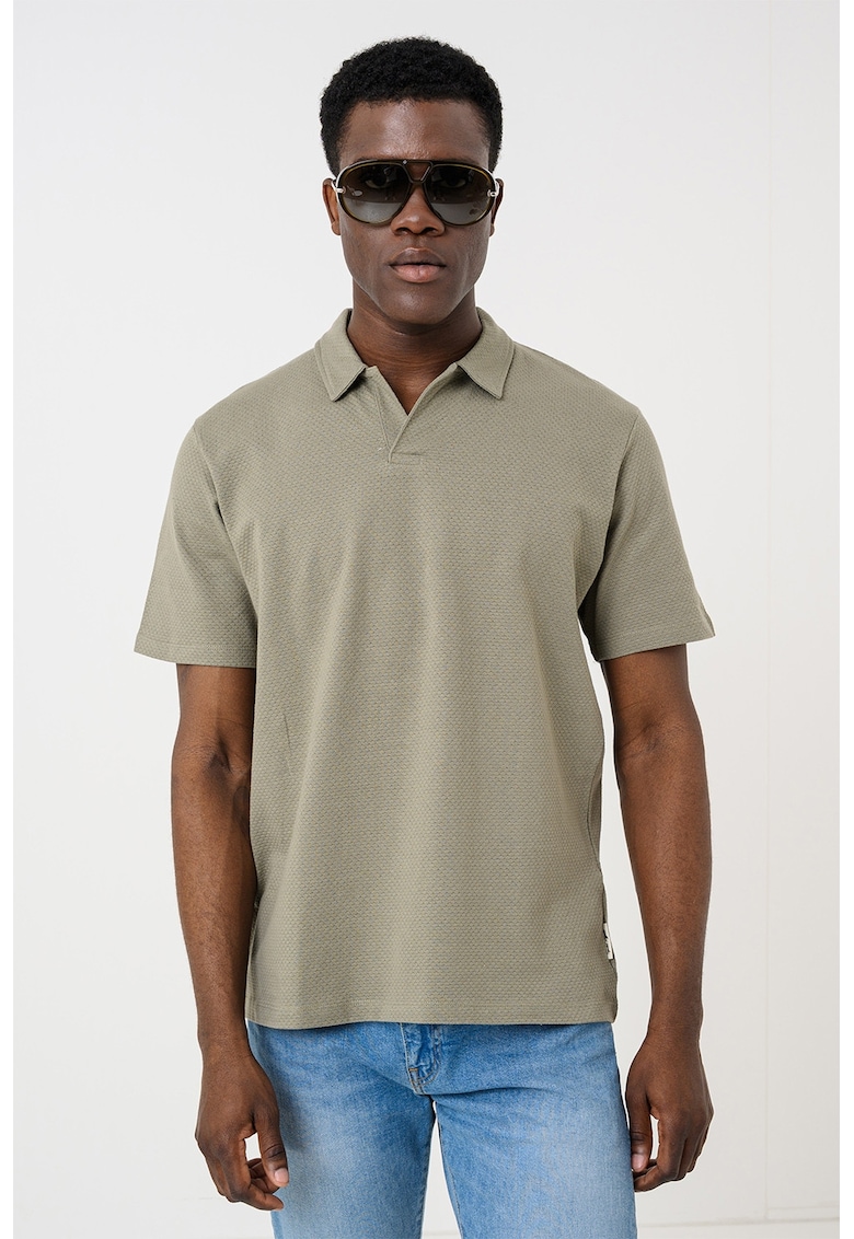 Tricou polo din bumbac Devin - Verde sparanghel