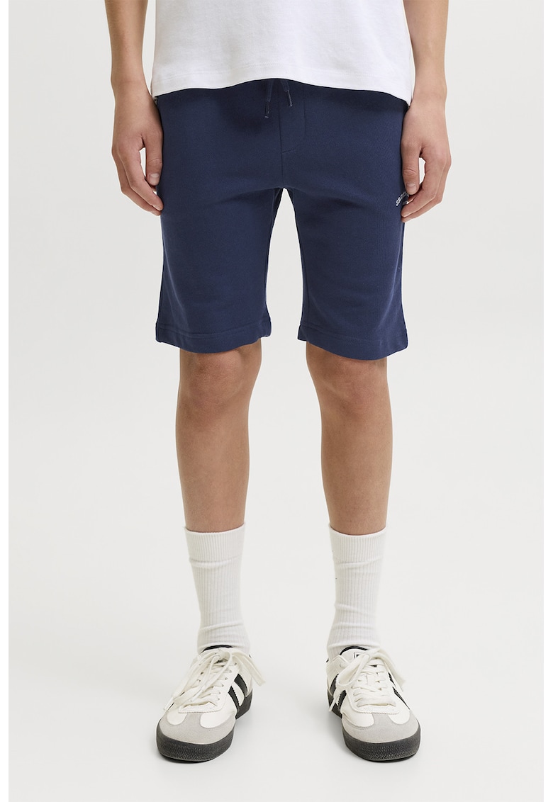 Pantaloni scurti cu snur si buzunare - Bleumarin