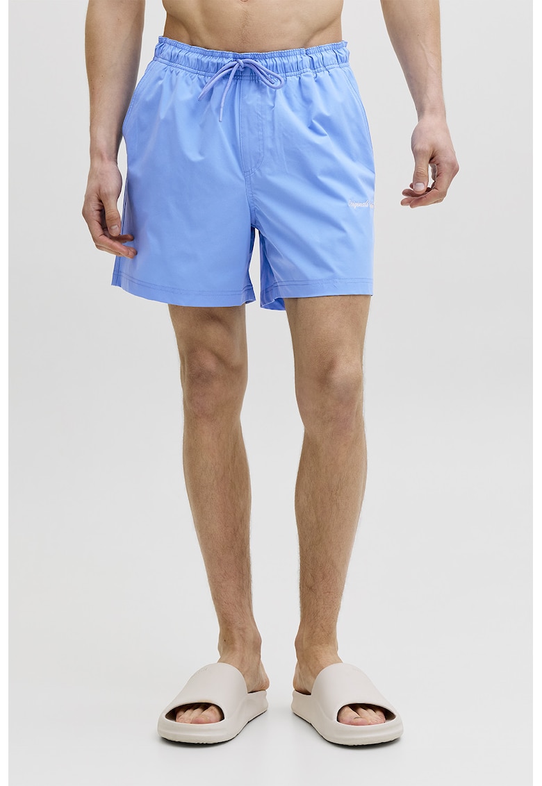 Pantaloni scurti de baie cu buzunare - Albastru