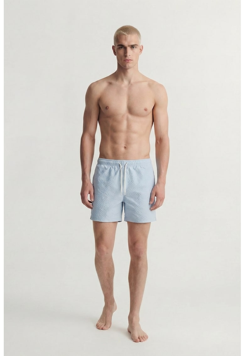 Pantaloni scurti de baie cu snur - Albastru pastel