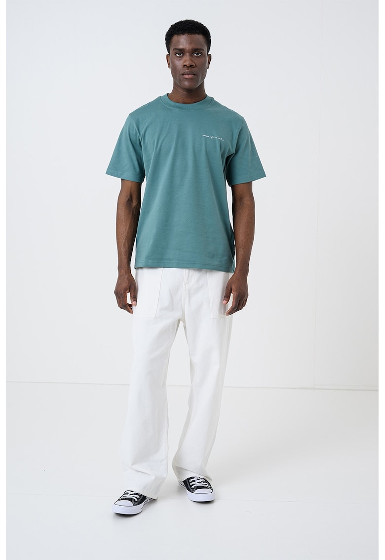 Tricou lejer din amestec de bumbac organic - Verde persan
