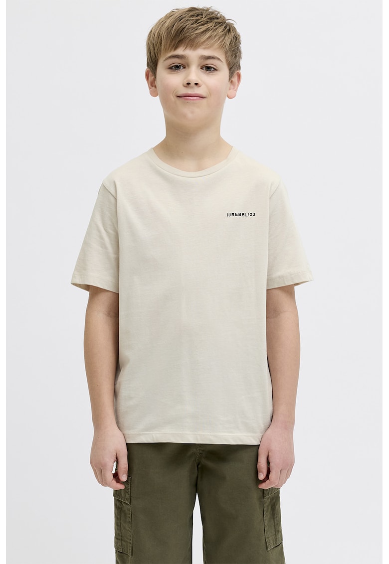 Tricou cu imprimeu pe partea din spate - Negru/Crem
