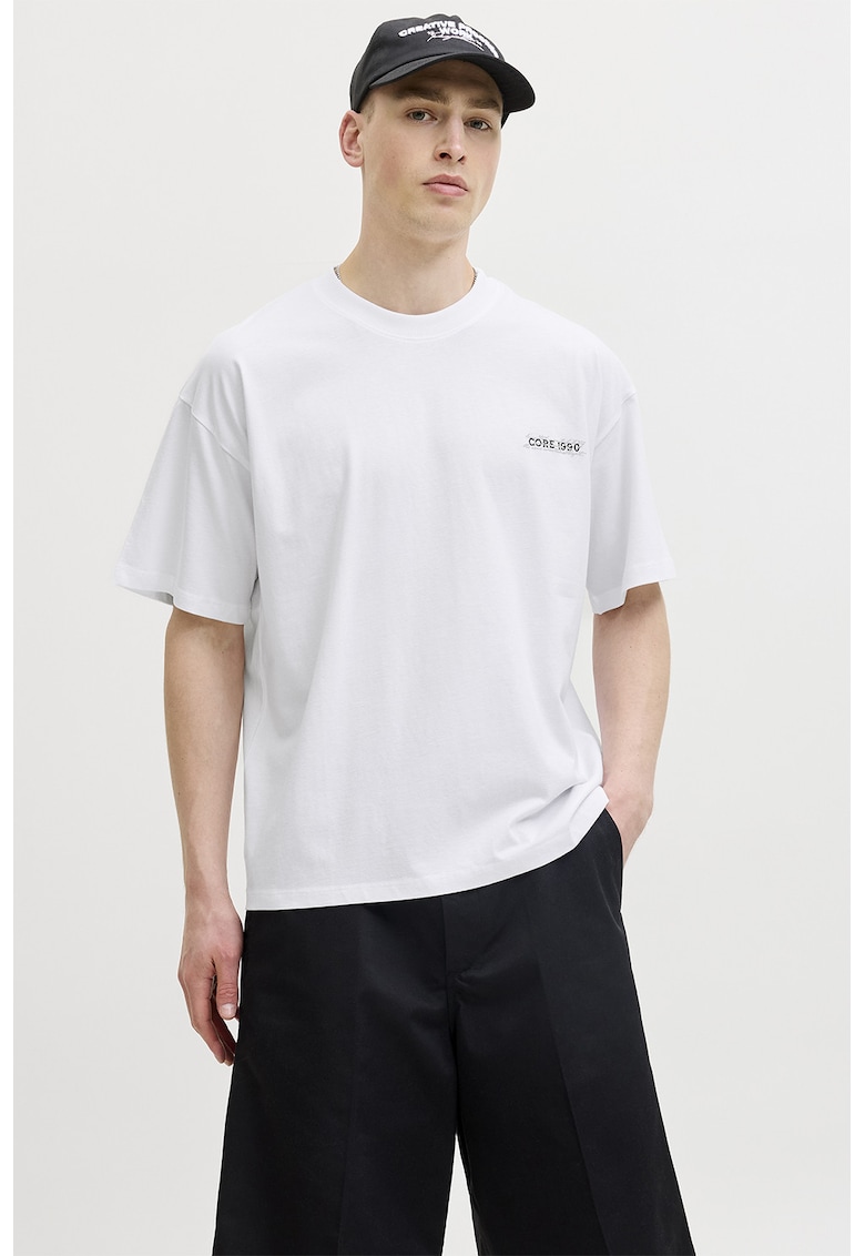 Tricou cu imprimeu foto pe partea din spate - Alb optic