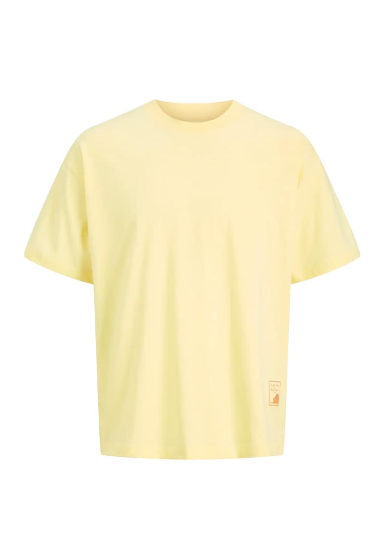 Tricou din bumbac organic cu imprimeu pe partea din spate - Galben