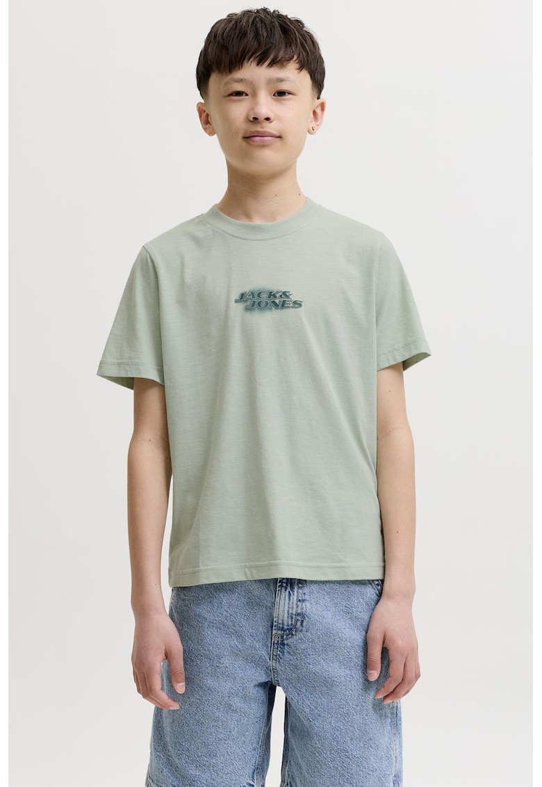 Tricou cu imprimeu logo - Verde pal