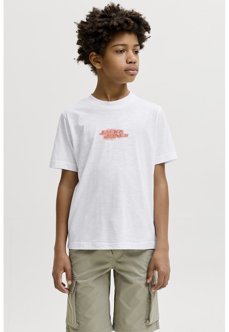 Tricou cu imprimeu logo - Alb optic
