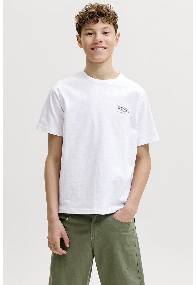 Tricou cu imprimeu grafic pe partea din spate - Gri deschis/Alb murdar
