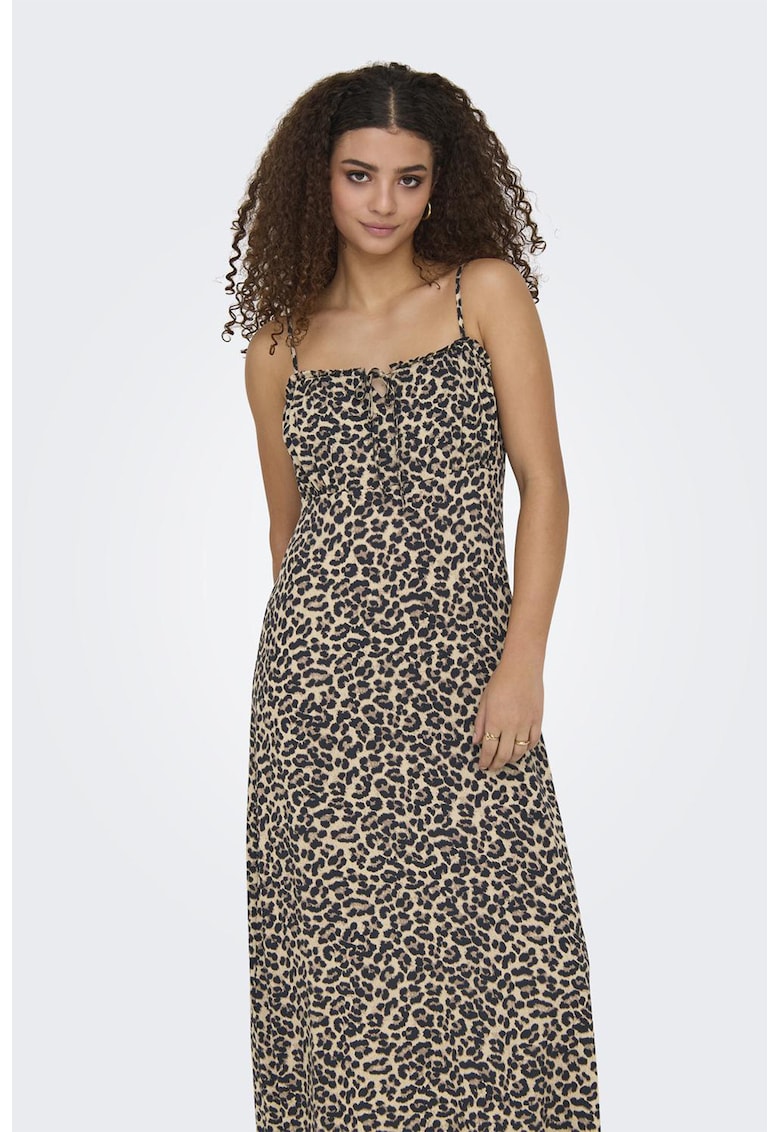 Rochie vaporoasa si evazata - Maro taupe/Maro pamantiu