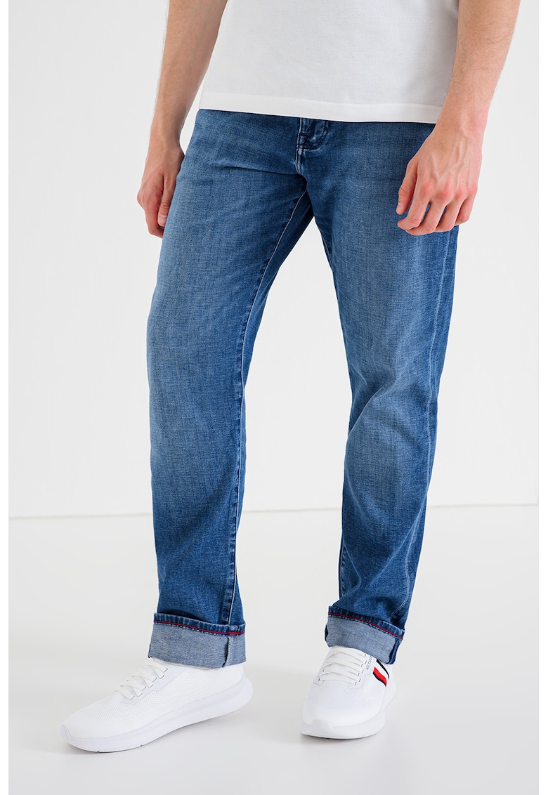 Blugi slim fit - Albastru melange