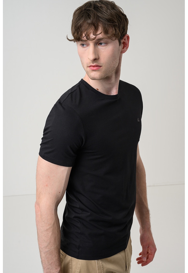 Set de tricouri slim fit - 2 piese - Alb/Negru