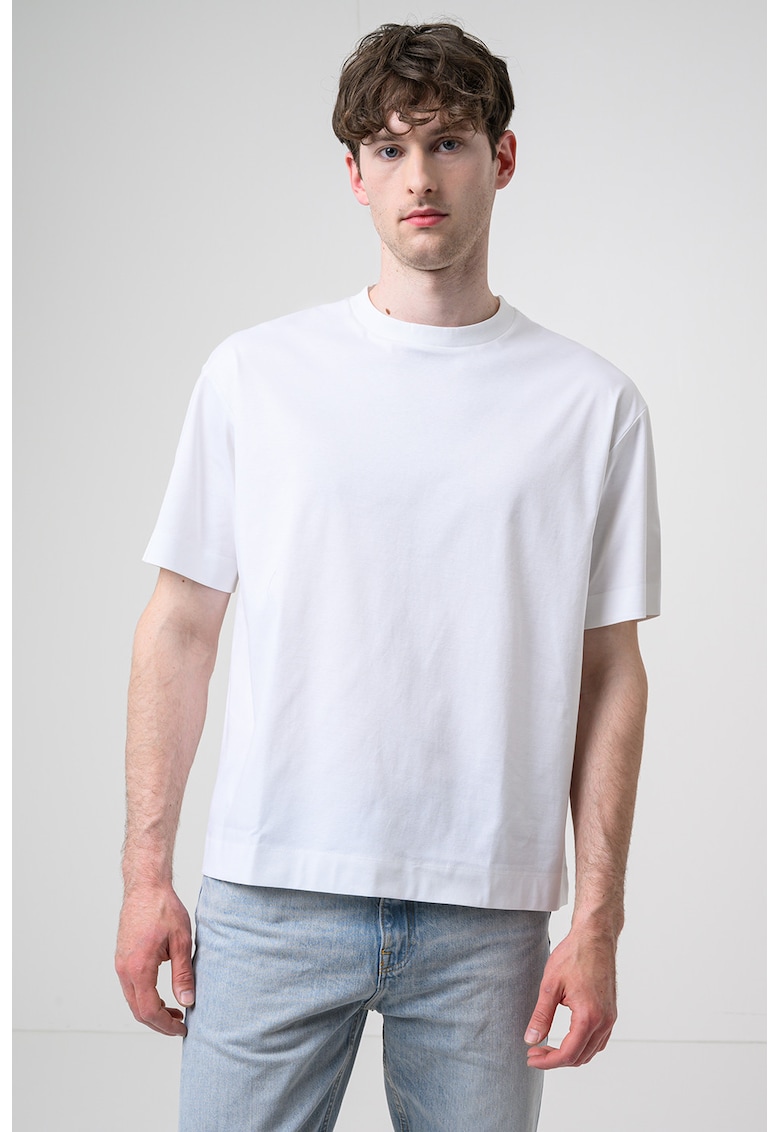 Tricou uni de bumbac - Alb