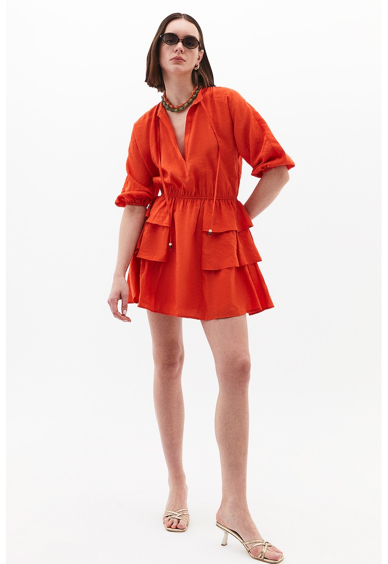 Rochie din amestec de modal Mop - Portocaliu mandarina