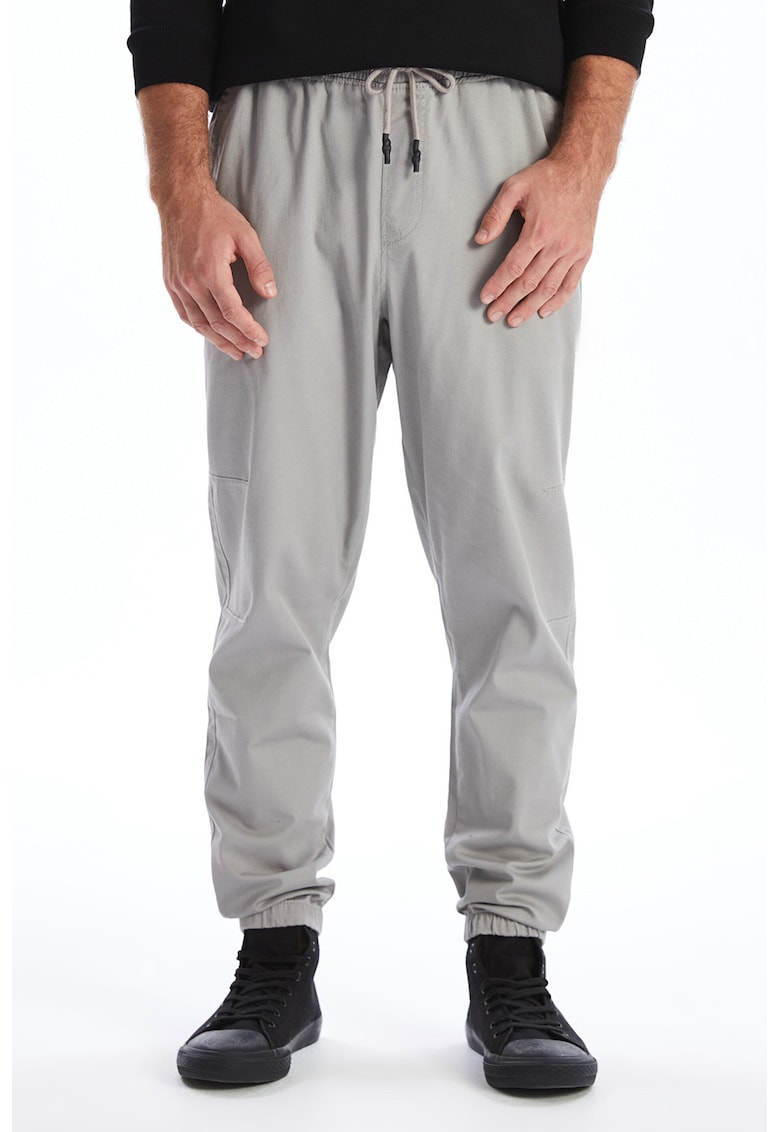 Pantaloni de trening cu snur - Gri deschis