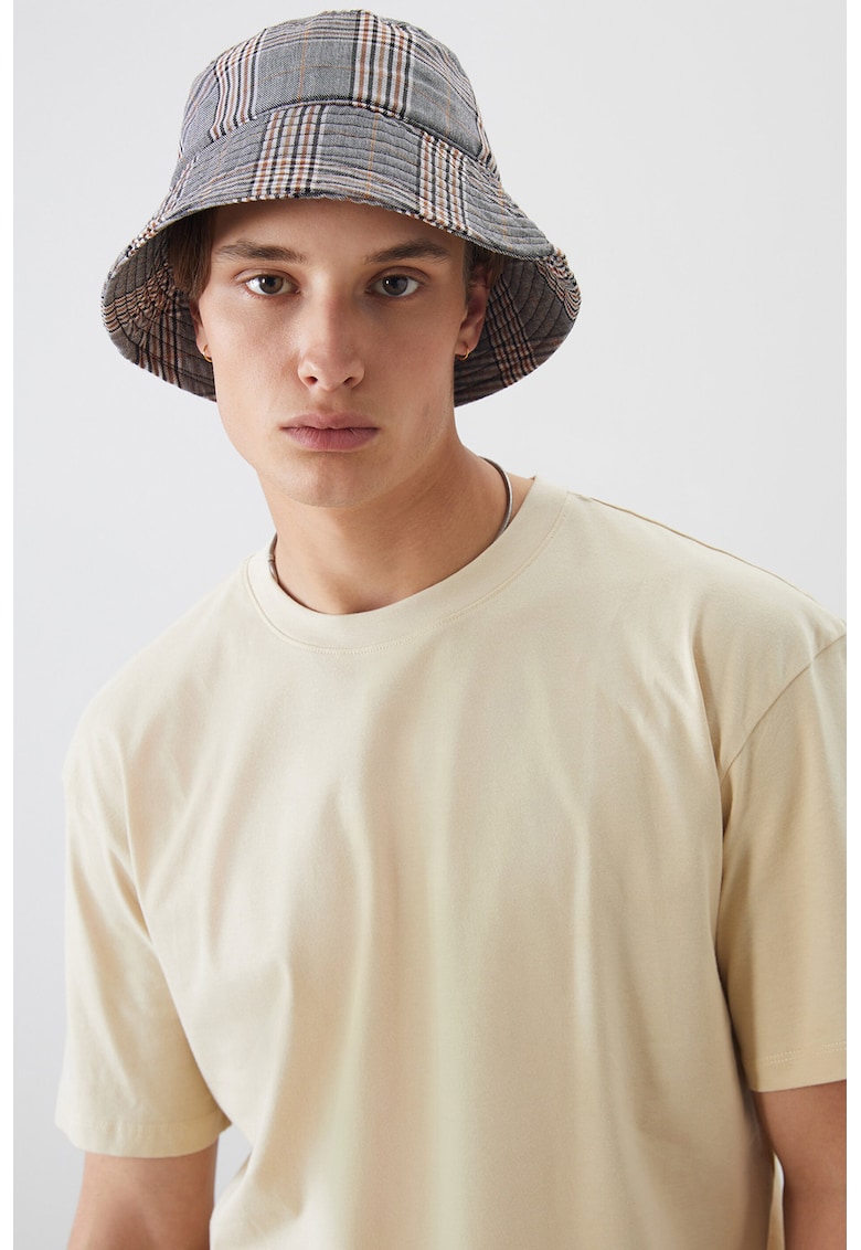 Tricou uni cu decolteu la baza gatului - Galben pal