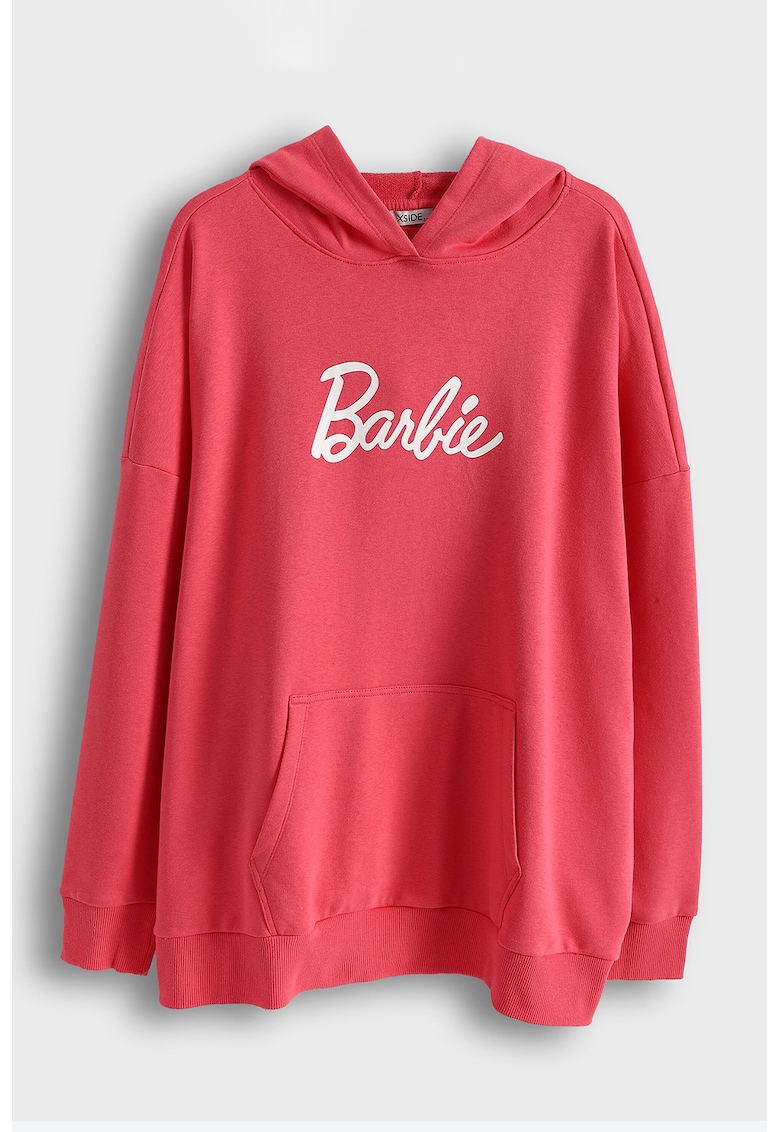 Hanorac lejer cu imprimeu Barbie - Roz zmeuriu/Alb optic