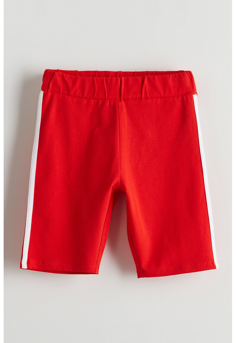 Pantaloni din amestec de bumbac cu talie elastica - Rosu