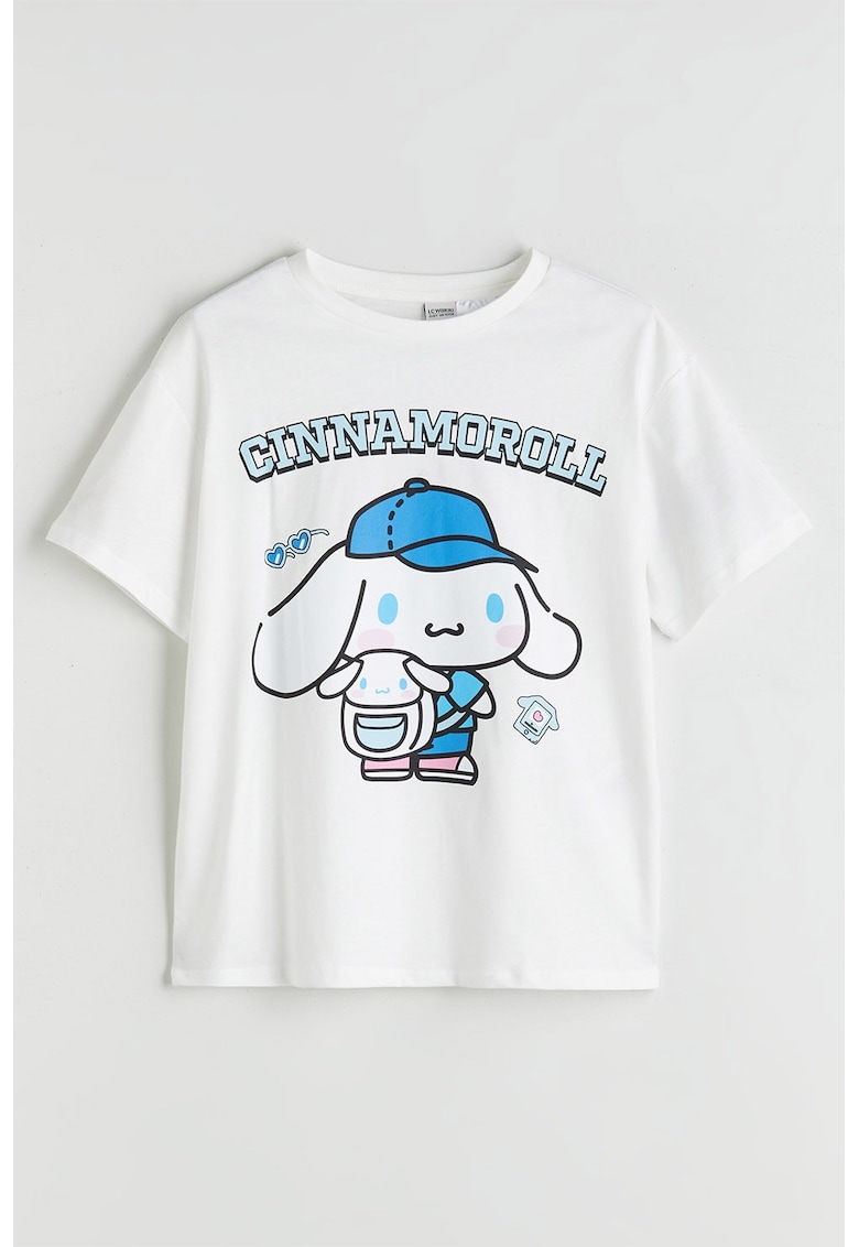 Tricou cu imprimeu grafic - Alb/Albastru glaciar