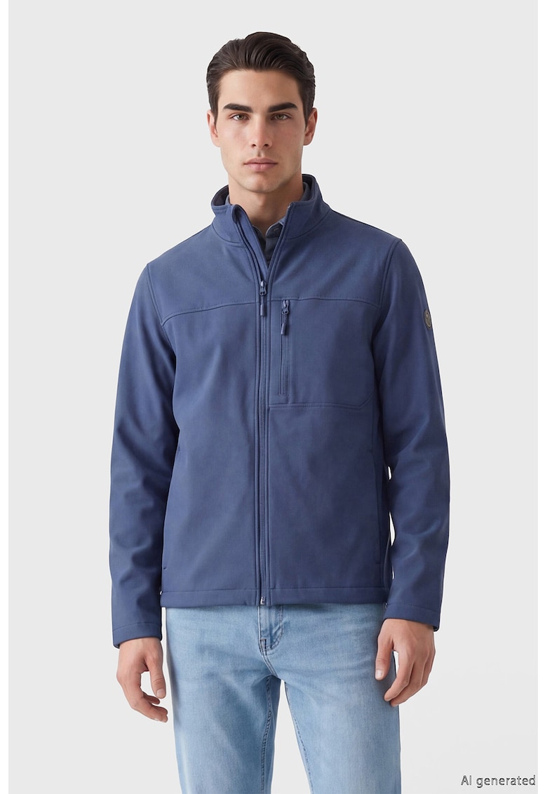 Jacheta cu buzunare multiple - Albastru cobalt