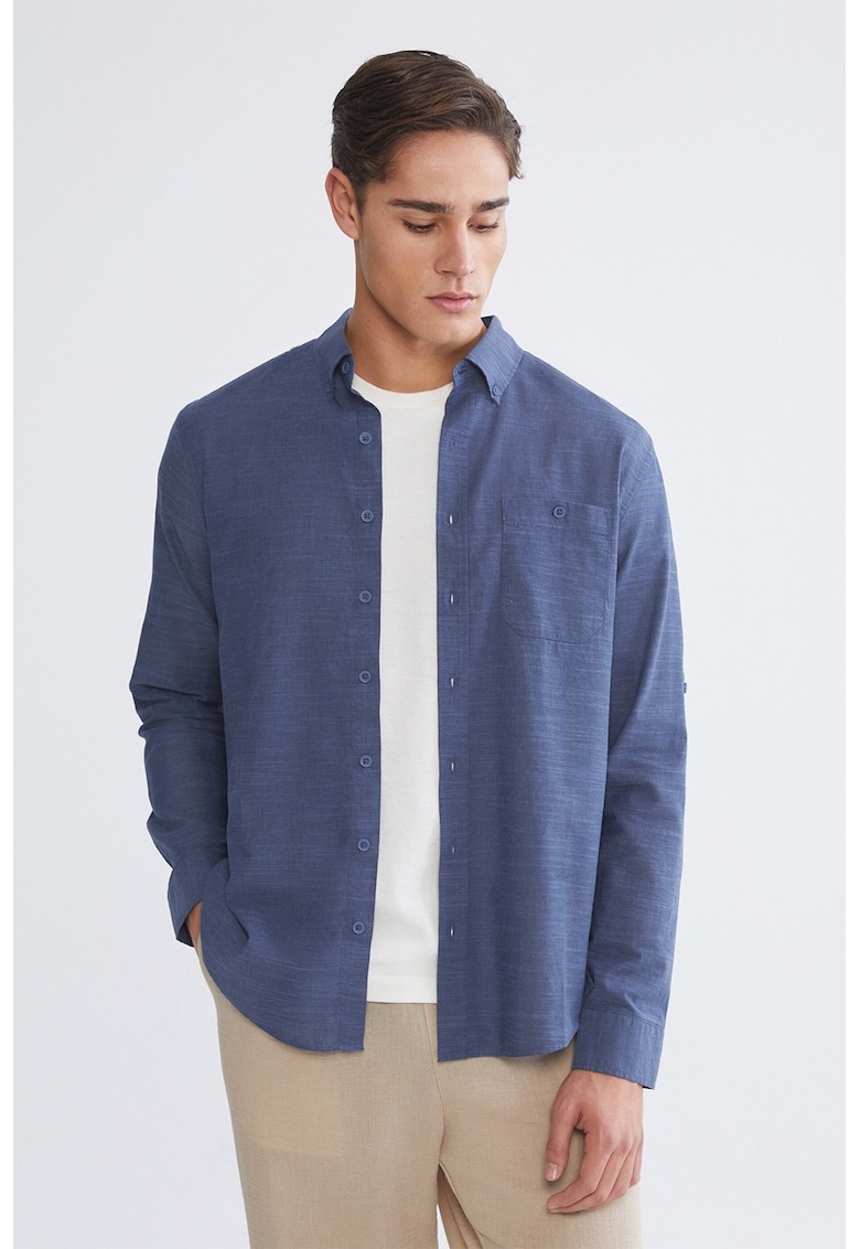 Camasa Oxford regular-fit - Bleumarin
