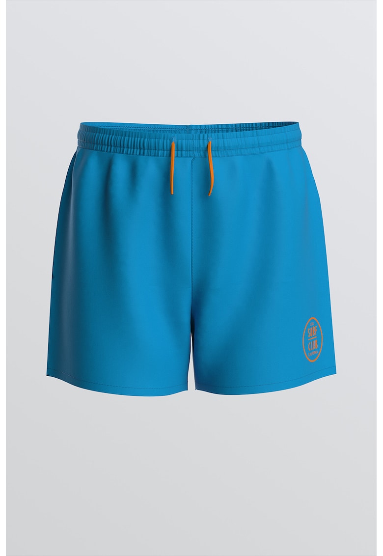 Pantaloni scurti de baie cu snur de ajustare - Albastru